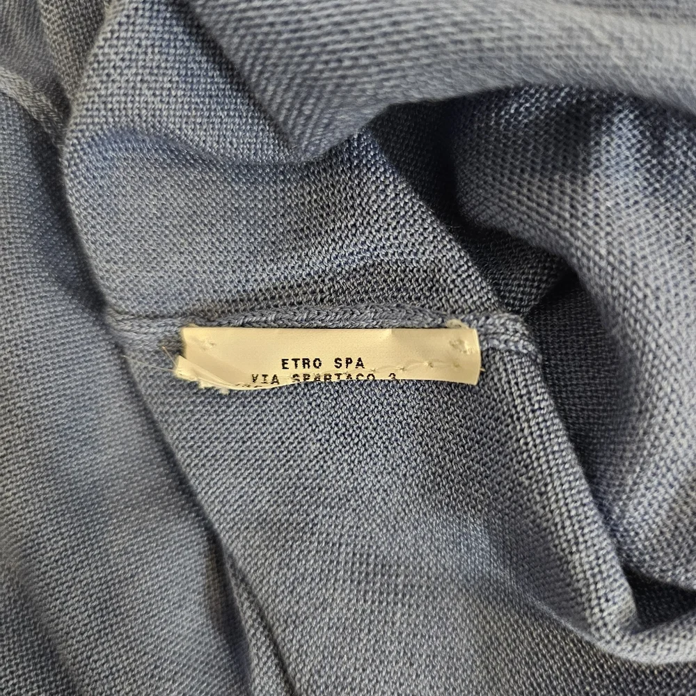 Etro Blue Ruffle Cardigan - Picture 6 of 6